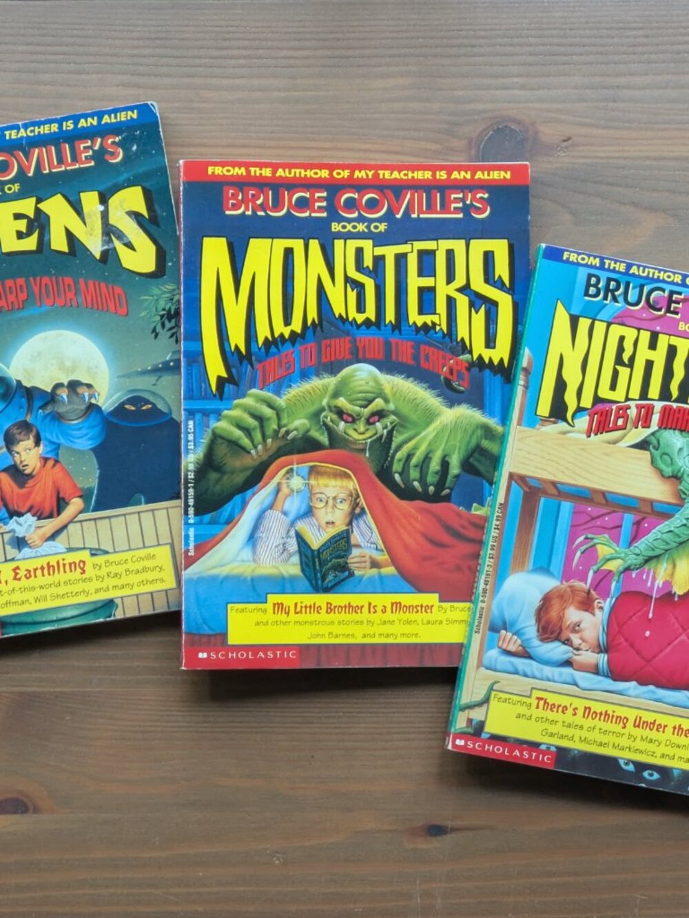 3pk BRUCE COVILLE Book of Aliens, Monsters, Nightmares Vintage Anthology Books